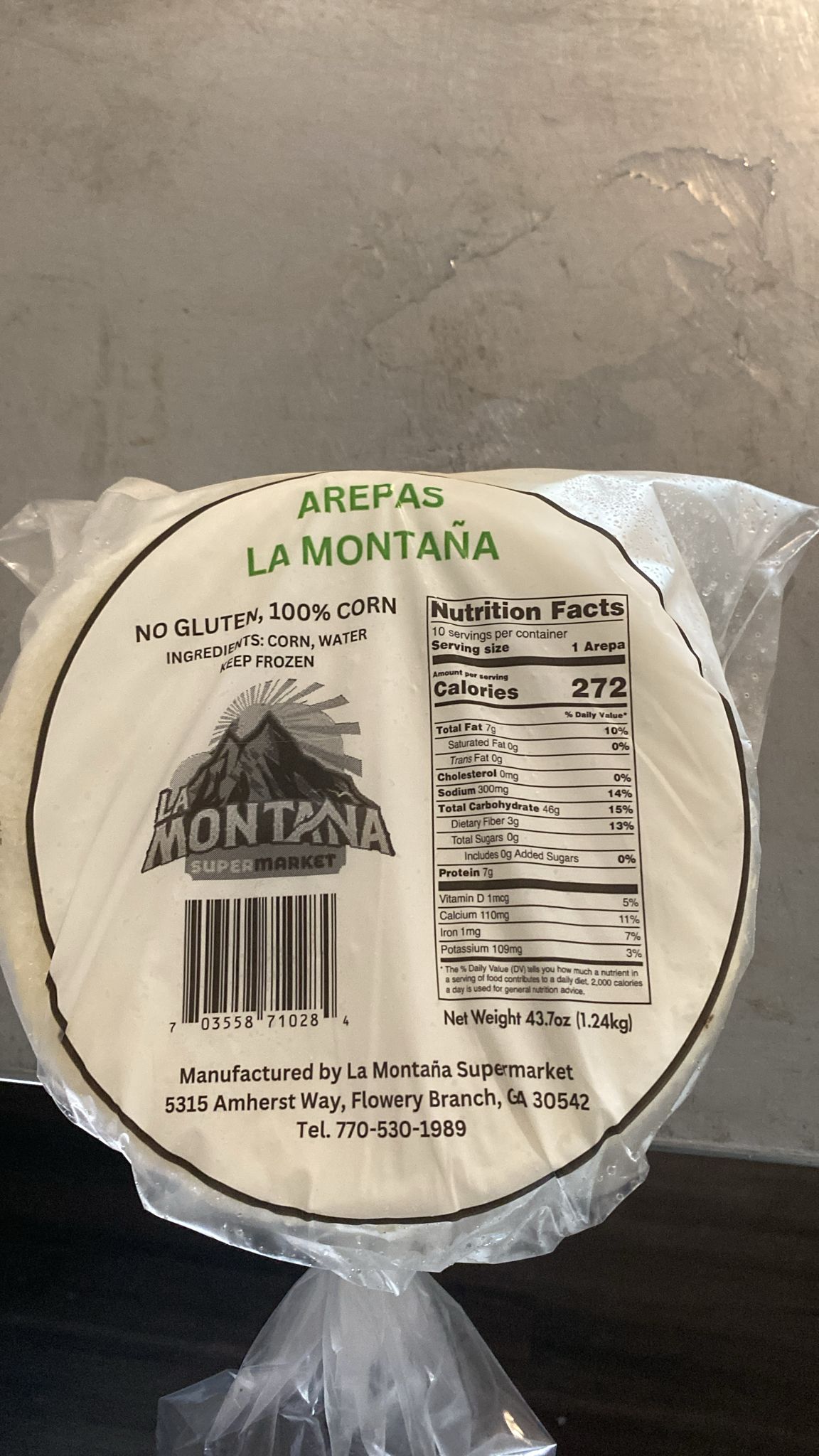 Arepa blanca grande LA MONTAÑA