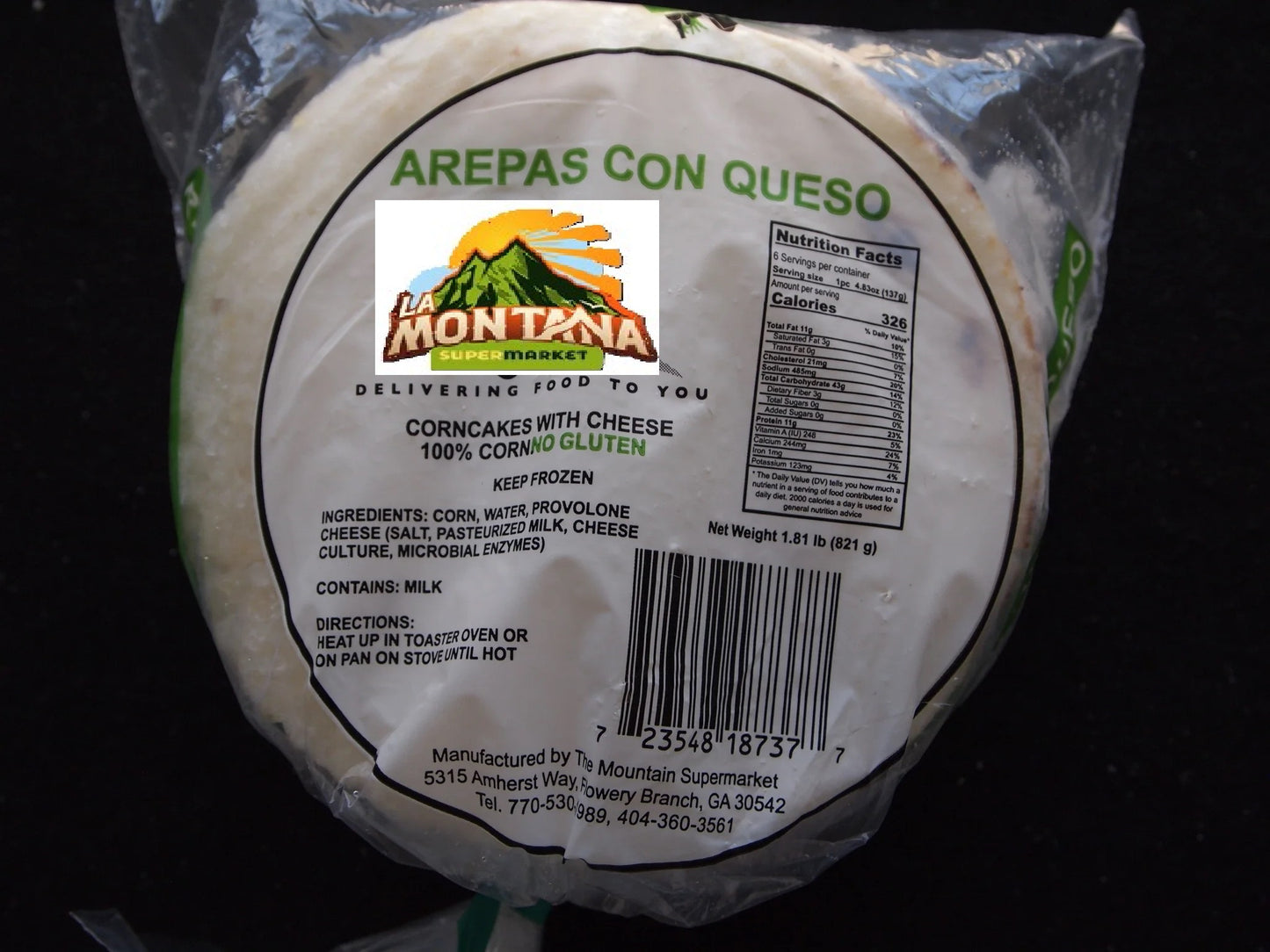 Arepa rellena con queso