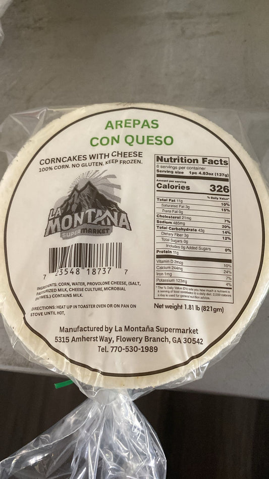 Arepa rellena con queso